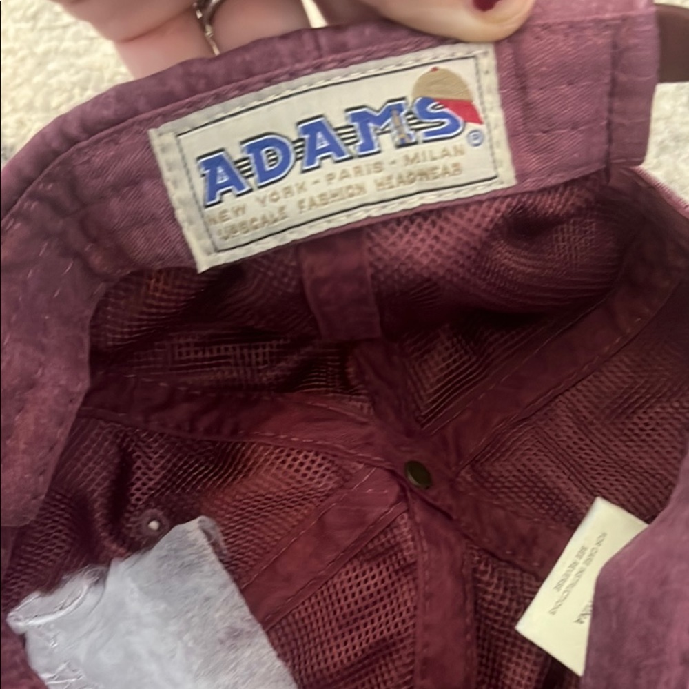 Adams Burgundy Cap 🧺 - Picture 2 of 5